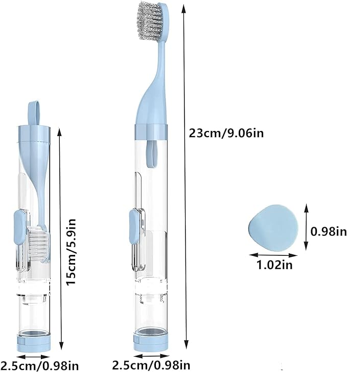 Portable 2-in-1 Toothbrush + Free Scented Paper Soap Roll: Hygiene On-the-Go