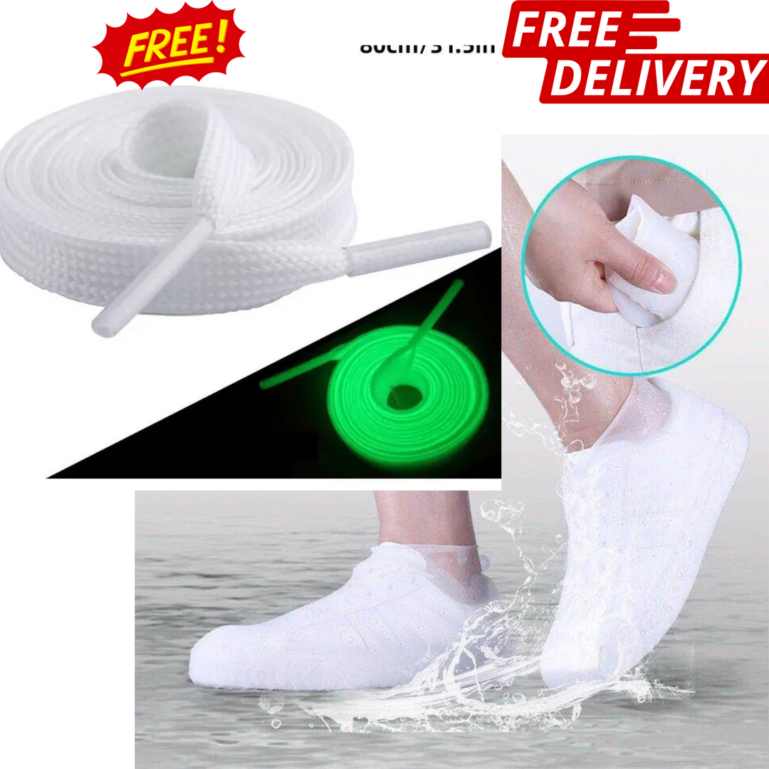 Silicone Shoe Covers + Free Glow Laces: Ultimate Footwear Combo